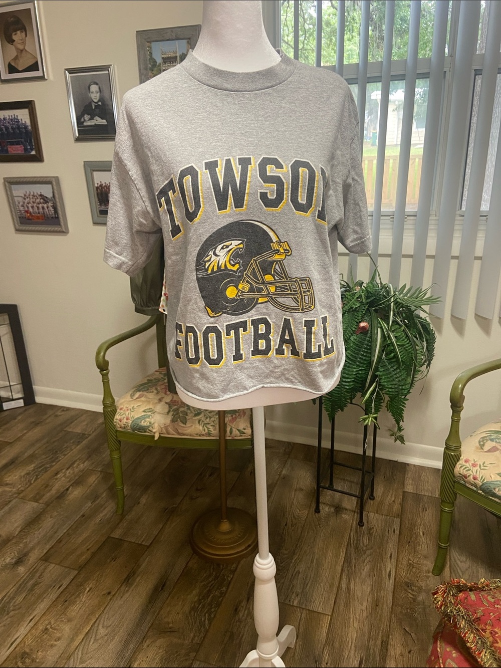 Towson Football Gray Short-Sleeve  T-Shirt